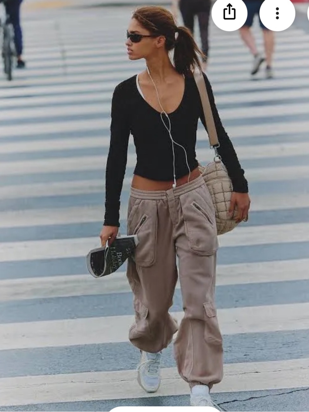 FP Movement by Free People Tan Buckle Down Cargo Pants